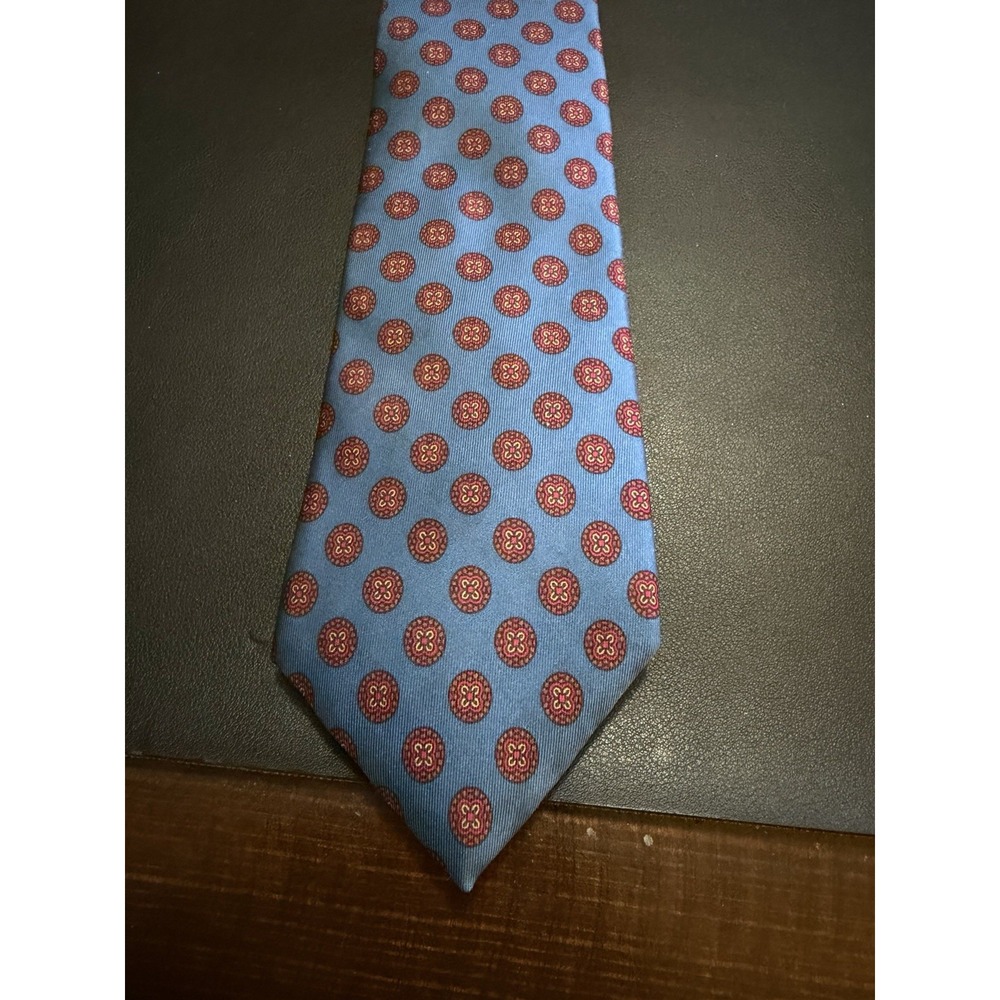 John Henry Silk Tie Navy With Paisley!